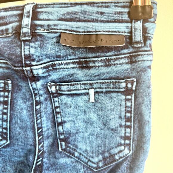 NWT Stella McCartney kids' blue acid wash stretchy skinny denim jeans,  Size 4 - Picture 3 of 13